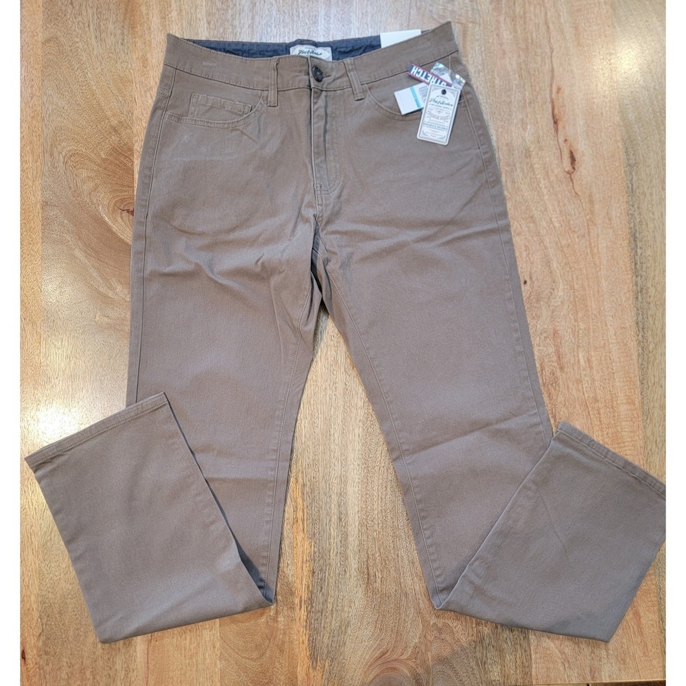 FLAG & ANTHEM Mens Nashville Straight Stretch Denim Tan Chinos 31x34 NEW W/ TAGS